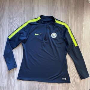 Manchester City Nike Quarter Zip Pullover Dri Fit Size Medium